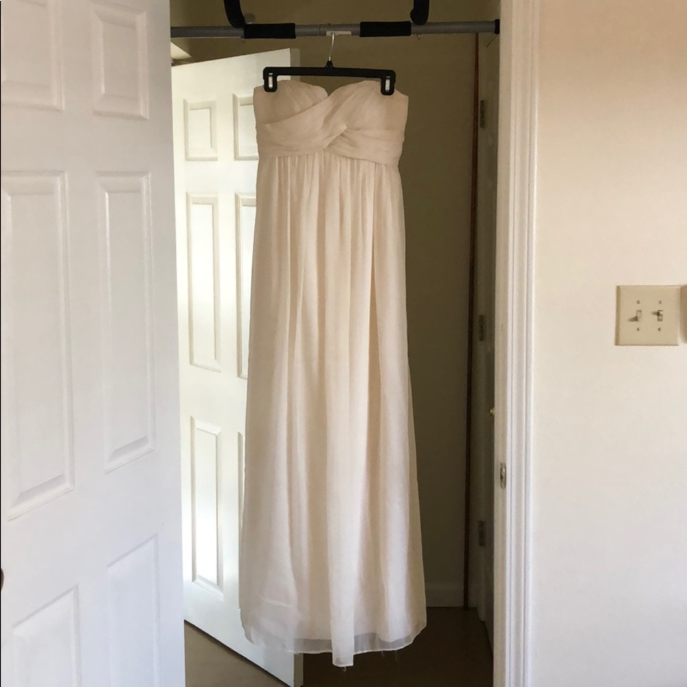 empire waist sweetheart strapless wedding dress